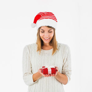 Imagen de Gorro papá Noel rayas plateadas
