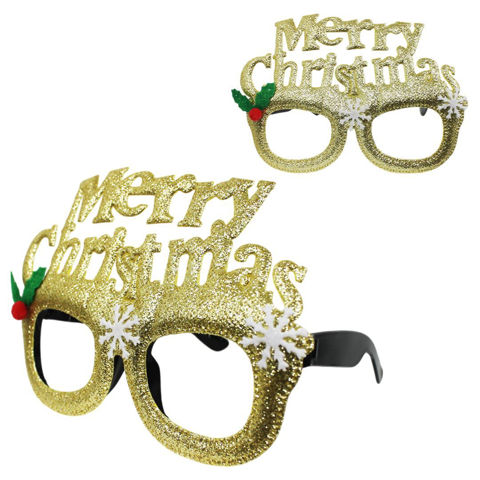 Imagen de Lentes de cotillón Navidad Merry Christmas