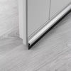 Imagen de Burlete para puerta Zócalo aluminio Plateado