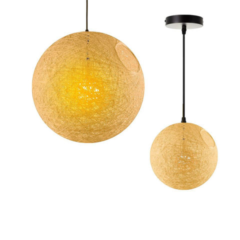 Imagen de Lámpara De Techo Pantalla Rústica Globo Diám 20 cms