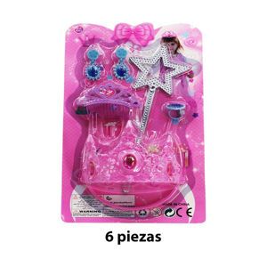 Imagen de Set belleza con corona y varita en blister-18,5x16,5cm.