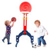 Imagen de Tablero Basketball de pie Regulable con Juego de anillos 3 en 1