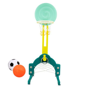 Imagen de Tablero Basketball de pie Regulable con Juego de anillos 3 en 1