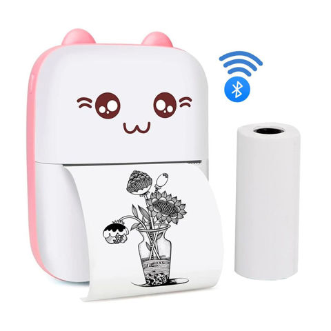 Imagen de Mini impresora térmica portátil recargable.