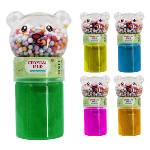 Imagen de Tubo C/U gelatinoso cabeza de oso- 14x5cm.- 6 colores