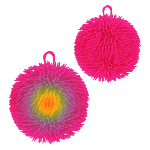 Imagen de Pelota pinchitos peluda C/U para colgar- 23cm.-4 colores
