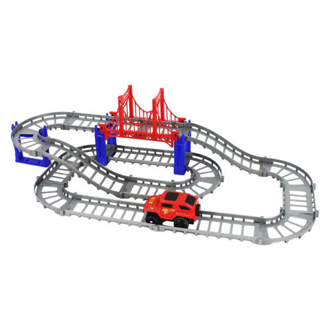 Imagen de Pista de autos 2 pisos con puente - Incluye autito