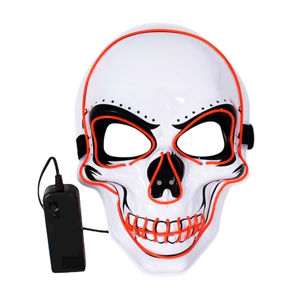 Imagen de Mascara calavera con luz- en bolsa 24x17cm. - pvc - 6 colore