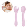 Imagen de Cubiertos para bebe en estuche-14cm.-silicona varios colores