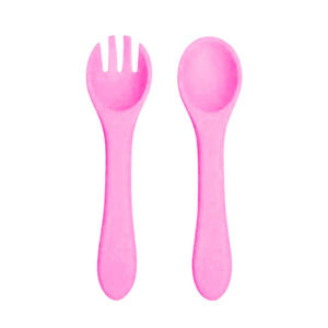 Imagen de Cubiertos para bebe en estuche-14cm.-silicona varios colores