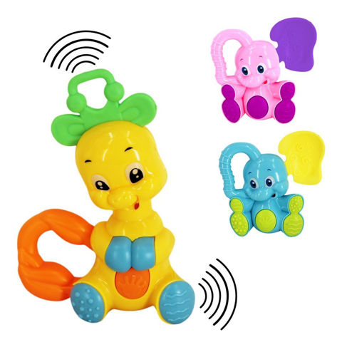 Imagen de Sonajero mordillo cangrejo- en bolsa 12x3cm.