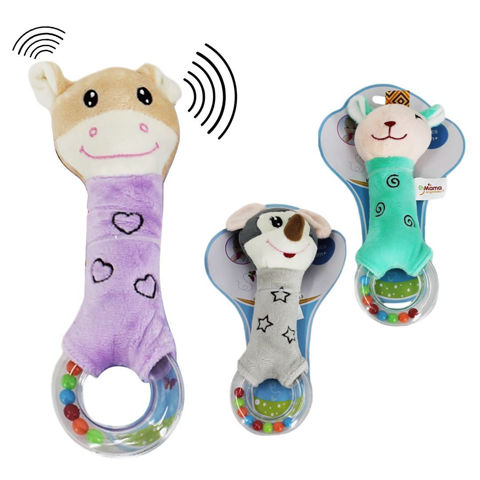 Imagen de Sonajero peluche -19cm.- 6 diseños