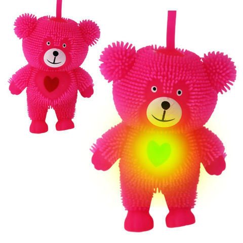 Imagen de Animal oso corazon con pinchitos C/U de colgar-11 cm. 4 colo