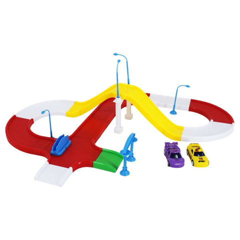 Imagen de Pista con 2 autos en caja - 35x25cm.