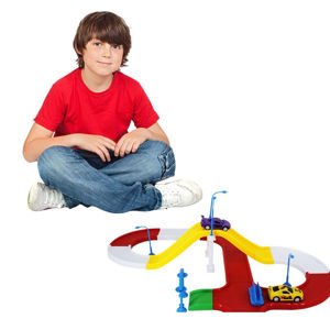 Imagen de Pista con 2 autos en caja - 35x25cm.