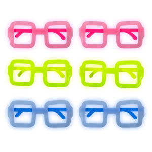 Imagen de Lentes cotillón rectangulares x6 unidades