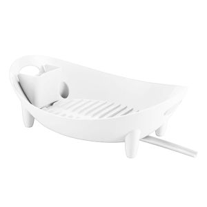 Imagen de Escurridor de platos y cubiertos plástico con desague