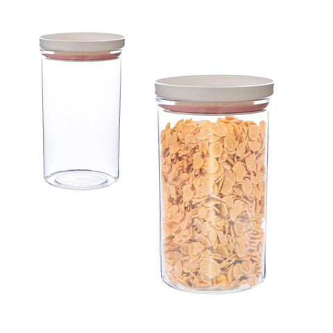 Imagen de Tarro de plástico con tapa hermética 600 ml