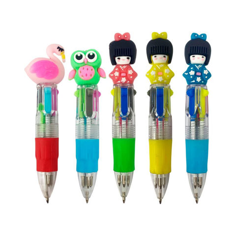 Imagen de Bolígrafo Lapicera 4 Puntas Colores - Diseños Surtidos