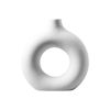 Imagen de Jarron circular de ceramica blanco - mediano