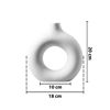 Imagen de Jarron circular de ceramica blanco - mediano