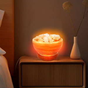 Imagen de Lámpara de sal  Cuenco con piedras de sal  Cable USB