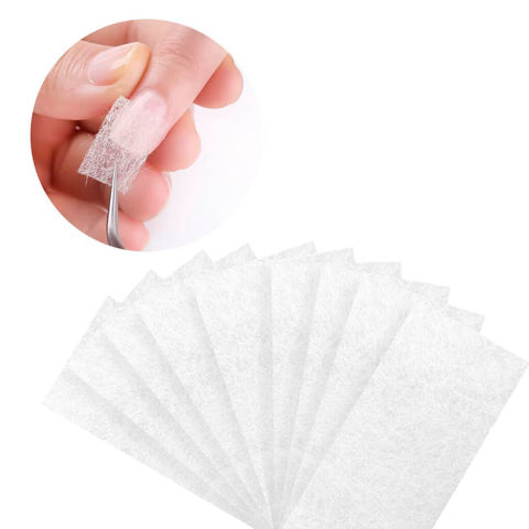 Imagen de Láminas de fibra de vidrio para extensión de uñas