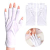 Imagen de Guantes con protección para uso de lámparas de uñas UV Gel