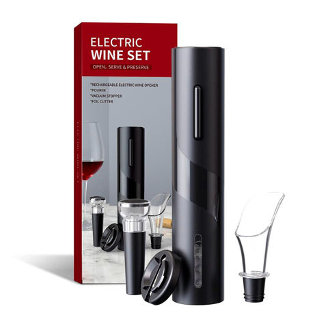 Imagen de Destapador para botellas de vino c/accesorios y base-a pila