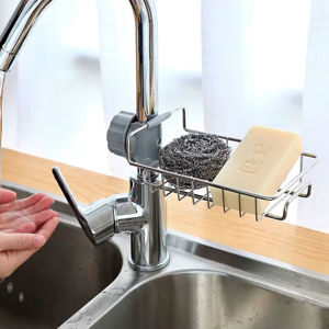 Imagen de Soporte organizador Para Esponjas Ajustable a Canilla cocina