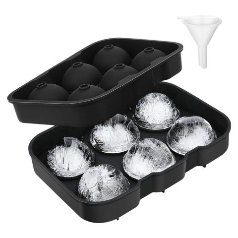 Imagen de Cubetera Hielo Molde silicona 6 Hielos redondos Inc. Embudo