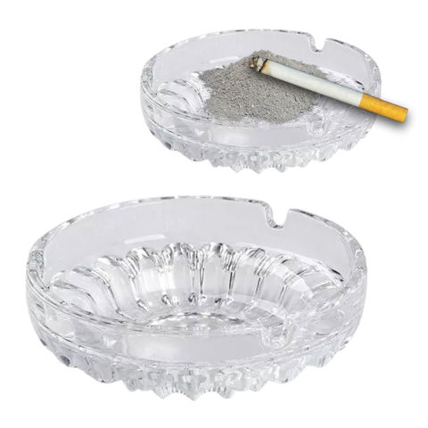 Imagen de Cenicero redondo de vidrio en caja