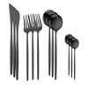 Imagen de Juego de cubiertos  Acero inoxidable Color Negro 24 piezas