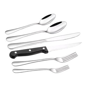 Imagen de Juego de cubiertos  en Acero inoxidable color plateado  24 piezas