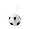 Imagen de Vaso Cotillón con Luces Led Diseño Pelota de fútbol con Sorbito