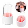 Imagen de Porta cosméticos Soporte para brochas de maquillaje con cúpula giratorio 360º