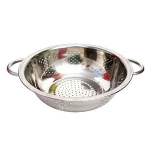 Imagen de Colador con asas plateado metal-24cm.