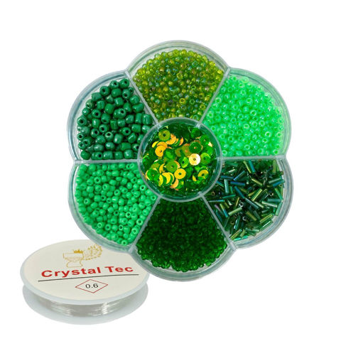 Imagen de Cuentas para aplicar o armar pulseras/collares -10x10cm. Ton