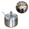 Imagen de Azucarero con tapa vidrio y cuchara en acero inox