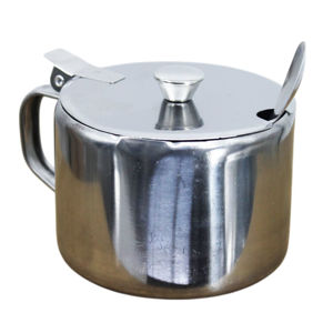 Imagen de Azucarero con tapa y cuchara en acero inox