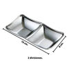 Imagen de Bowl plateado doble cuadrado 8x16cm.Acero inox