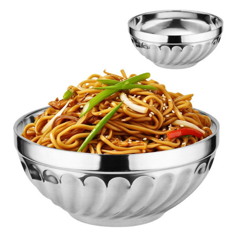 Imagen de Bowl plateado redondo 18x6,5cm.