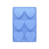 Imagen de Molde de silicona Diseño corazones 6 corazones
