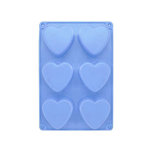 Imagen de Molde de silicona Diseño corazones 6 corazones