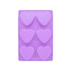 Imagen de Molde de silicona Diseño corazones 6 corazones