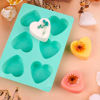 Imagen de Molde de silicona Diseño corazones 6 corazones
