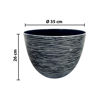 Imagen de Maceta plastica 33,5x26cm. Negra veteada