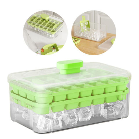 Imagen de Cubetera Hielo para 56 cubitos de hielo con depósito + Tapa +cuchara