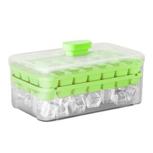 Imagen de Cubetera Hielo para 56 cubitos de hielo con depósito + Tapa +cuchara