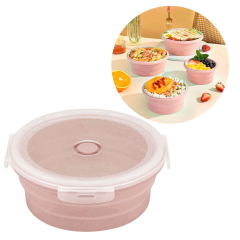 Imagen de Recipiente plegable de silicona con tapa hermética